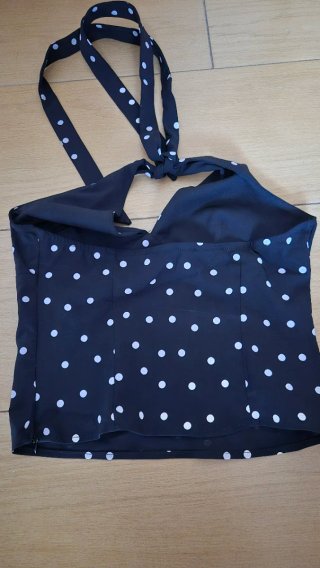 Shorts y top lunares Pull&Bear negros