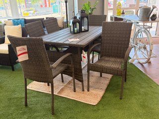 CONJUNTO DE JARDIN - MESA + 6 SILLAS