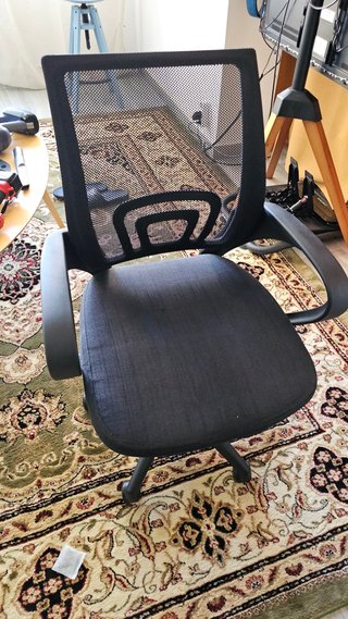 Silla ergonómica de oficina negra