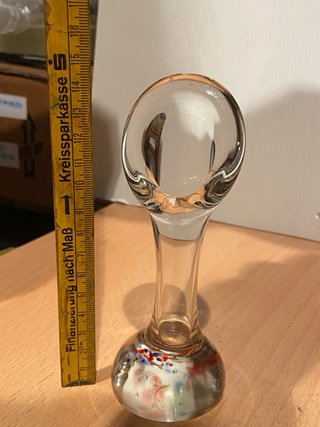 Vaso in vetro decorato