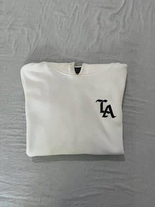 Sudadera blanca con capucha Mister Tee