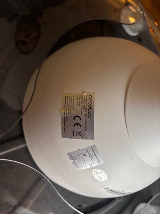 Ventilador-lampara de techo blanco
