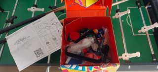 Futbolín y mesa de juegos 4 en 1