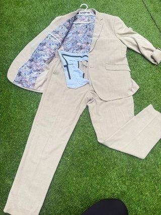 Traje hombre beige talla 48 slim fit