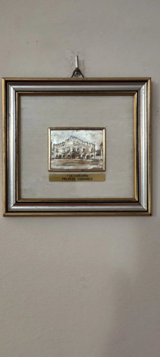 Quadro Portogruaro Foglia Oro su Argento