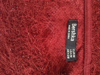 Jersey rojo peludo talla única