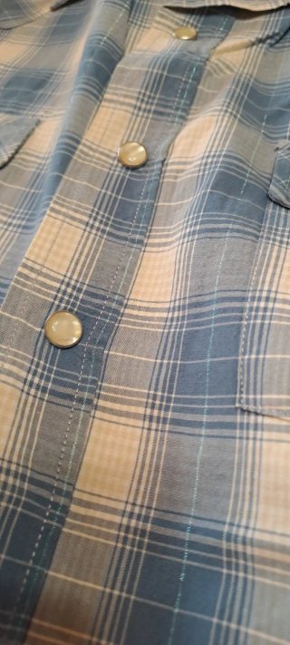 Camicia smanicata a quadri uomo taglia L