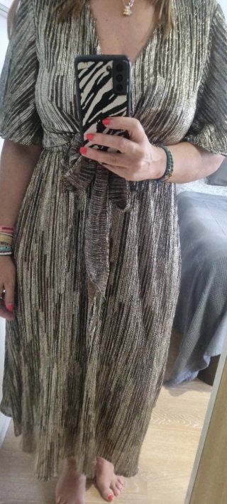 Vestido de fiesta dorado