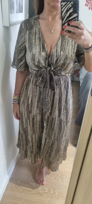 Vestido de fiesta dorado