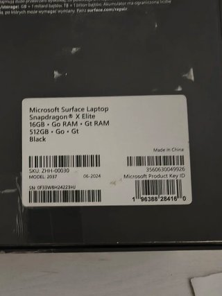 Microsoft Surface Laptop Snapdragon X Elite