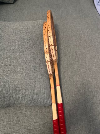 Raquetas de tenis de madera vintage