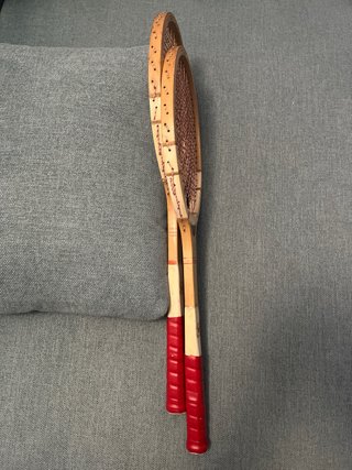 Raquetas de tenis de madera vintage