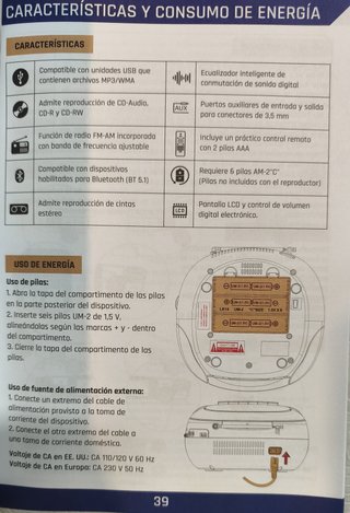Radio CD KLIM con cassette, Bluetooth y USB