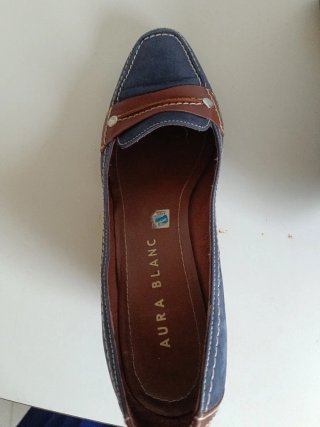 Zapatos Aura Blanc Piel Talla 41