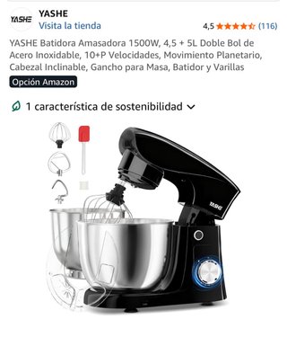 Batidora Amasadora YASHE 1500W