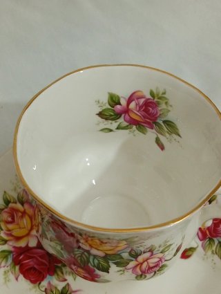 Juego Taza y Platillo Porcelana Inglesa Paragon