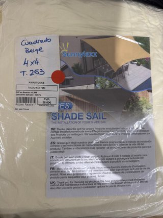 Toldo Vela Sol 4x4 Beige