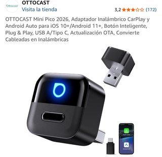 Adaptador Inalámbrico CarPlay Ottocast Mini Pico