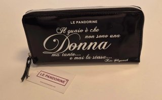 Portafoglio Le Pandorine Donna Nero Lucido