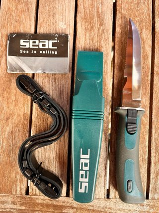 Cuchillo Buceo SEAC Bat Verde