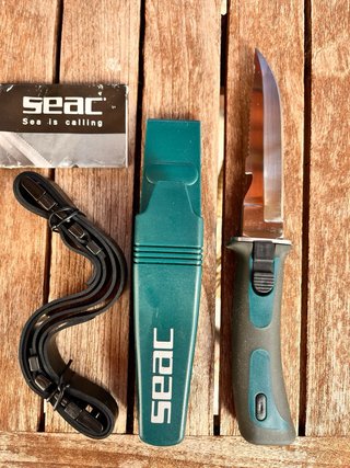Cuchillo Buceo SEAC Bat Verde