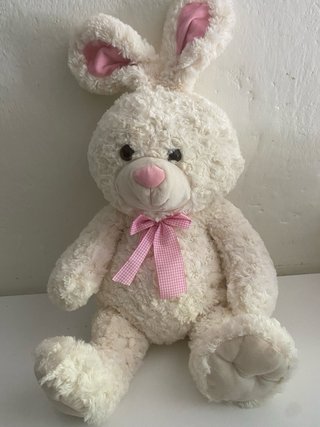 Coniglio peluche bianco 65 cm
