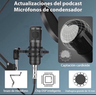 Kit 2 Micrófonos Condensador Negro