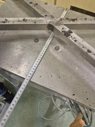 Mesa acero inox con prensa neumática