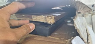 Mesa de centro moderna madera y metal ESQUINA ROTA