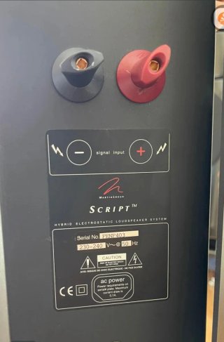 Altavoces Martin Logan Script Negros