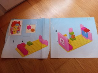 Casa Lego Duplo con figuras y gato