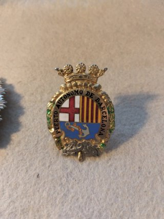 2 Placas Policía Puerto Barcelona 1960/70