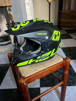 Casco Moto Enduro/Motocross Negro y Rojo