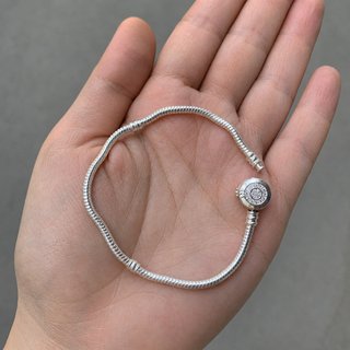 Pulsera Cadena Serpiente Plata con Cierre
