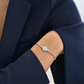 Pulsera Cadena Serpiente Plata con Cierre