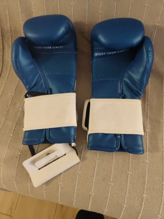 Guantes Boxeo Decathlon TRNG 10 oz Azul/Blanco