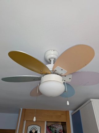 Lámpara Ventilador Techo Infantil Multicolor
