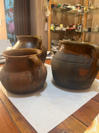 3 Ollas de Barro Antiguas