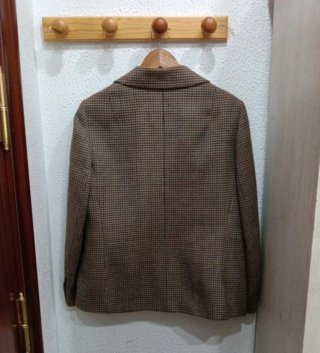 Blazer lana cuadros marrón
