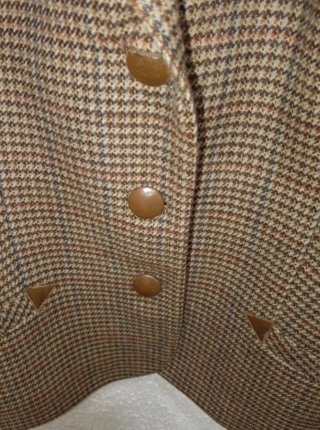 Blazer lana cuadros marrón