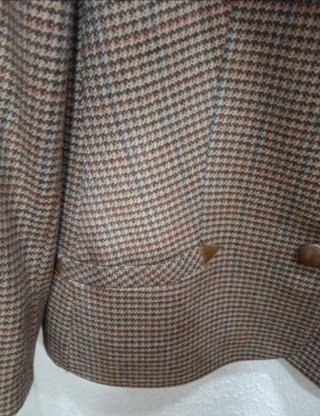 Blazer lana cuadros marrón