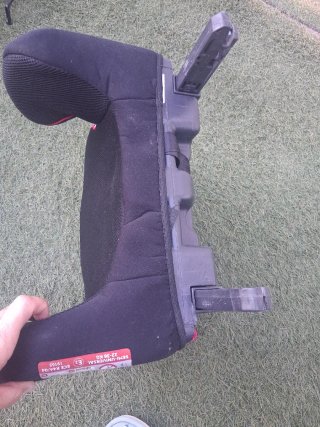 Alzador coche negro con ribete rojo