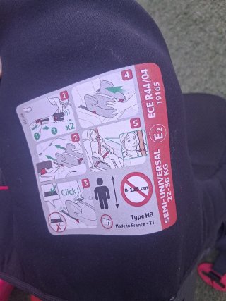 Alzador coche negro con ribete rojo