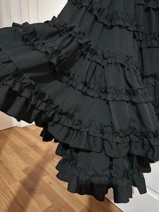 Vestido Flamenca Negro Volantes
