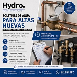 Boletín agua alta nueva Málaga Provincia Fontanero