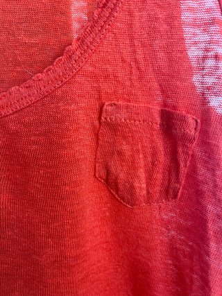 Top lino Zara naranja