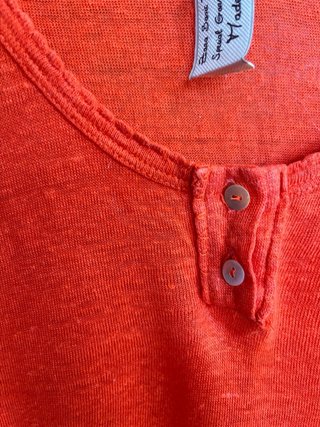 Top lino Zara naranja