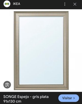 Espejo Ikea 130x91cm Plata