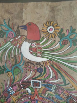 Calendario Azteca Pintado a Mano