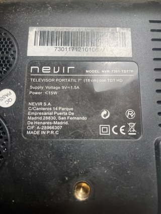 Televisor Portátil Nevir 10 Pulgadas
